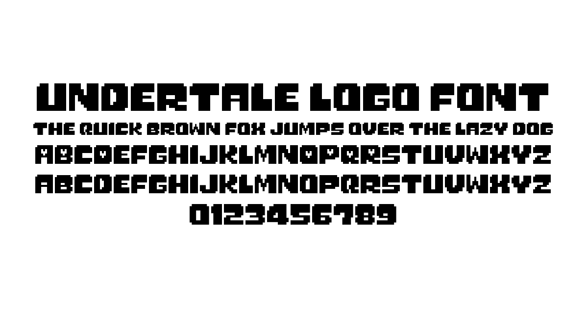 Undertale Logo Font font preview