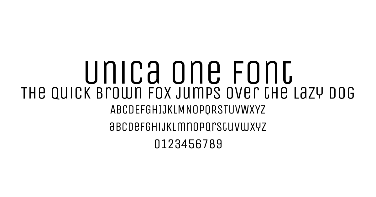 Unica One Font font preview