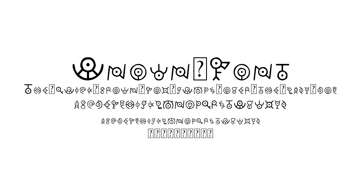Unown Font font preview