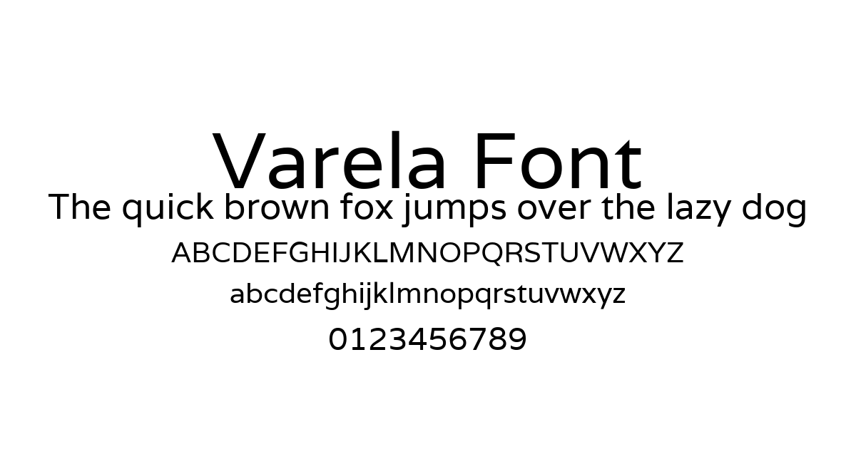 Varela Font font preview