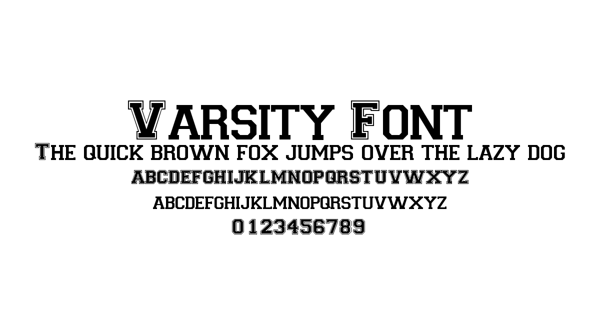 Varsity Font font preview