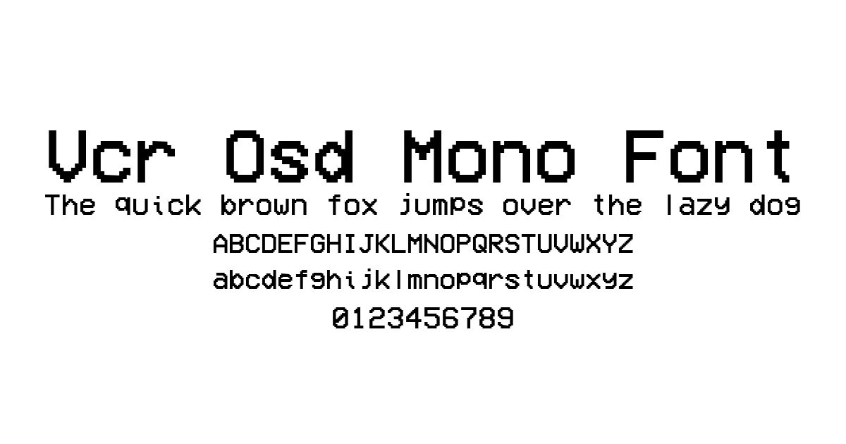 Vcr Osd Mono Font preview