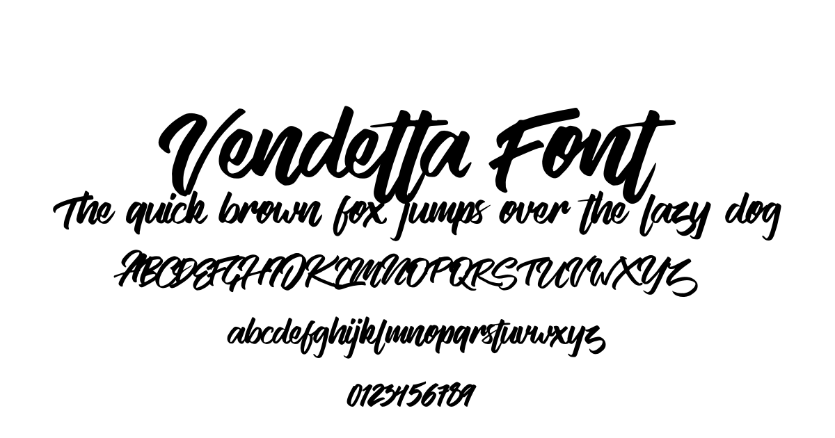 Vendetta Font font preview