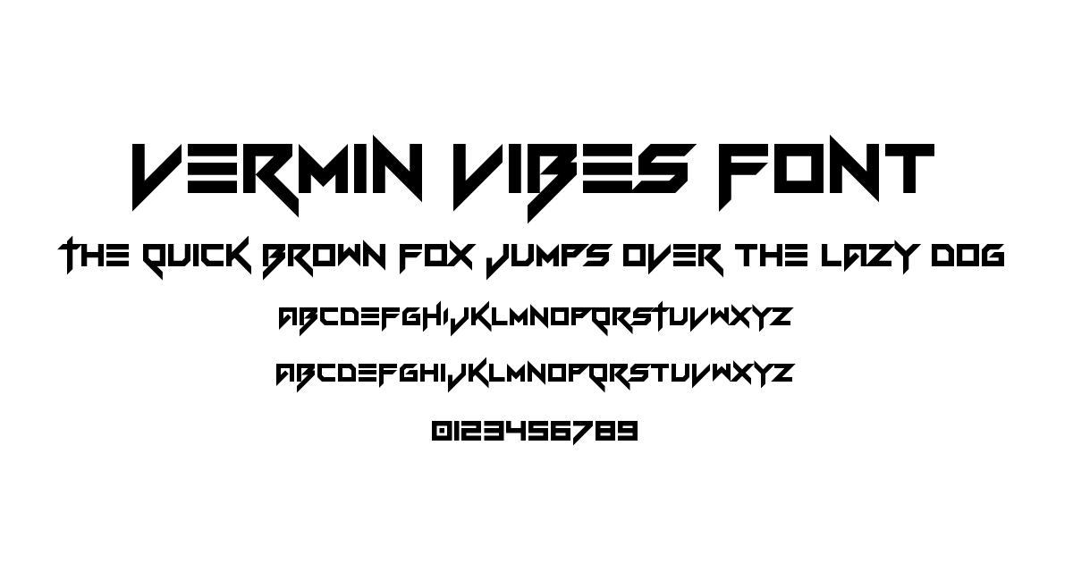 Vermin Vibes Font font preview