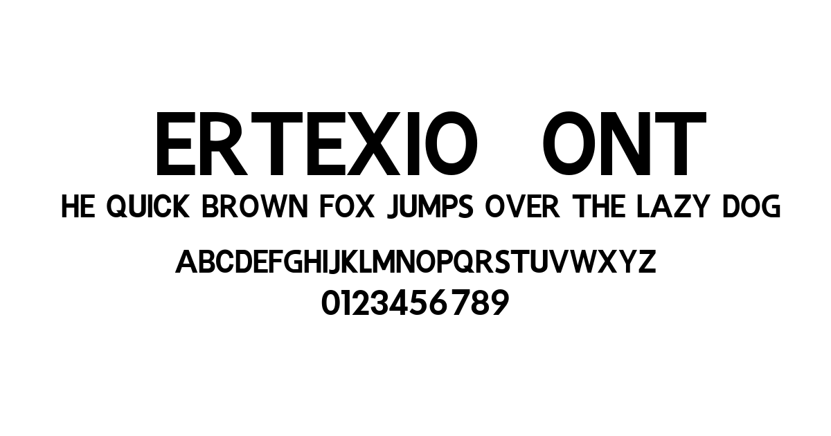 Vertexio Font font preview