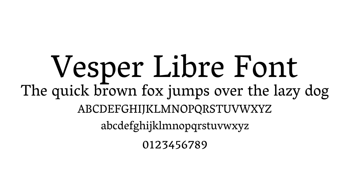 Vesper Libre Font font preview