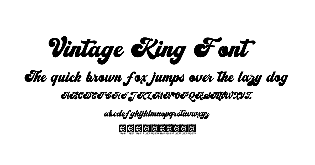 Vintage King Font preview