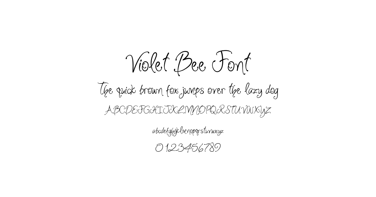 Violet Bee Font font preview