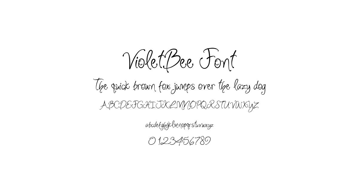 VioletBee Font font preview