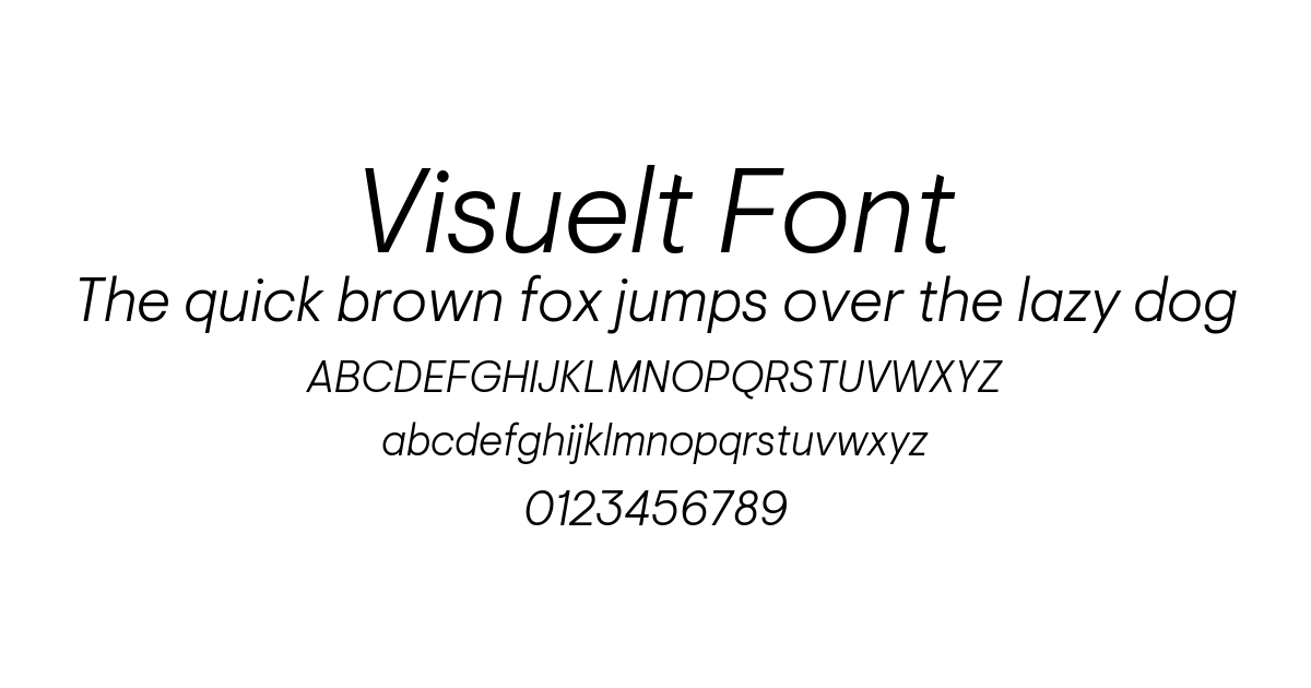 Visuelt Font preview