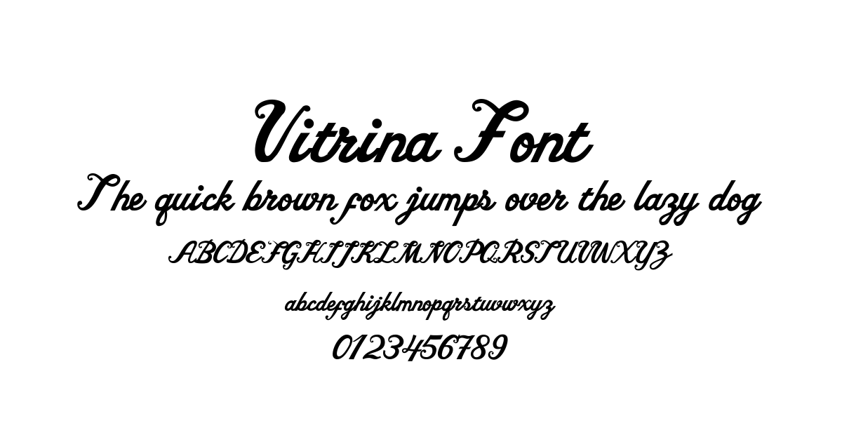 Vitrina Font preview