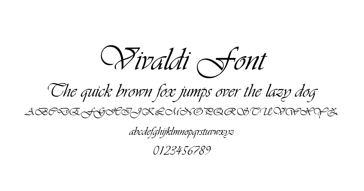 Vivaldi Font font preview