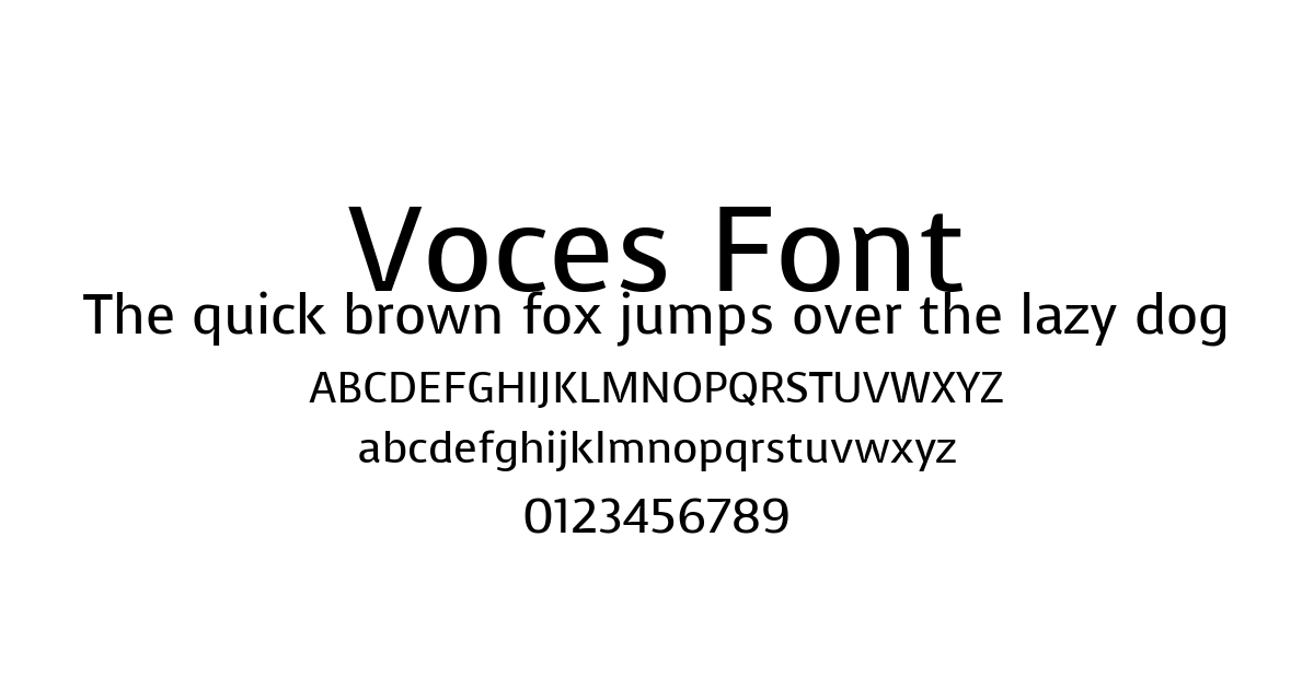 Voces Font font preview