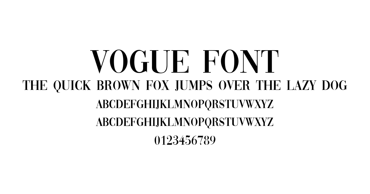 Vogue Font font preview