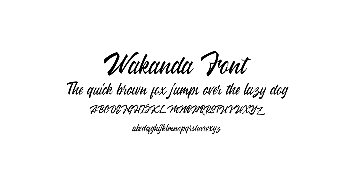 Wakanda Font font preview