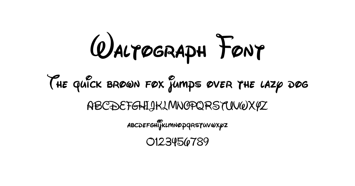 Waltograph Font font preview