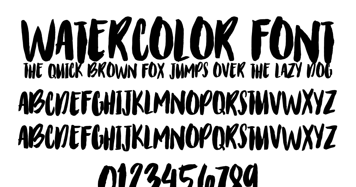 Watercolor Font preview