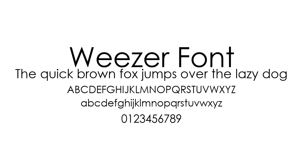 Weezer Font font preview