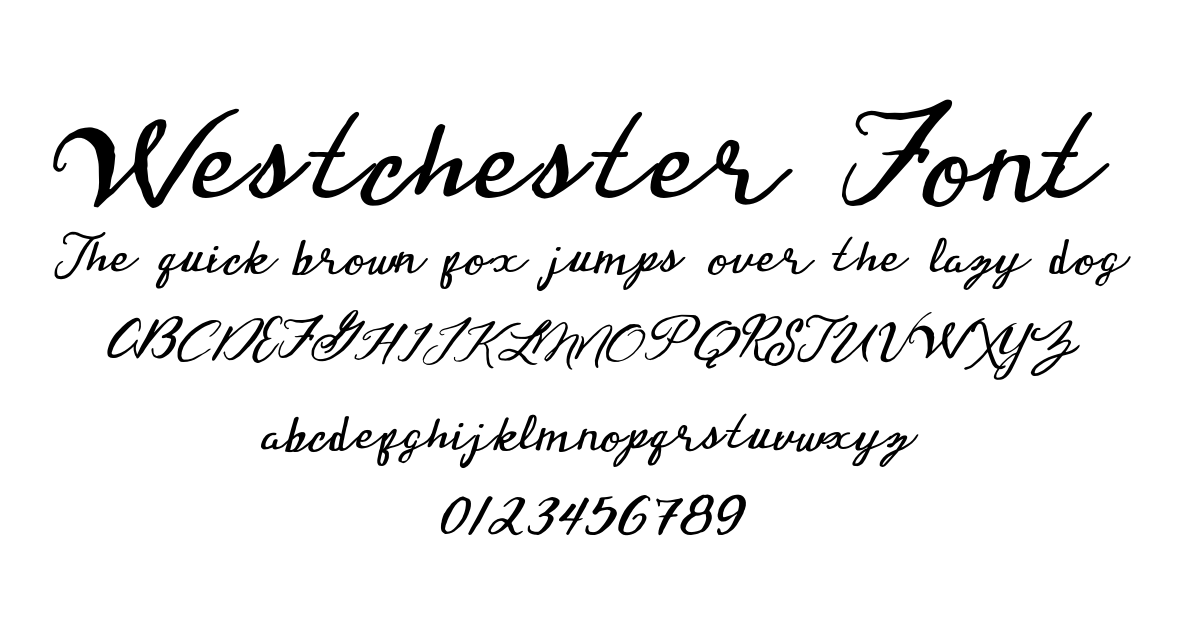 Westchester Font font preview