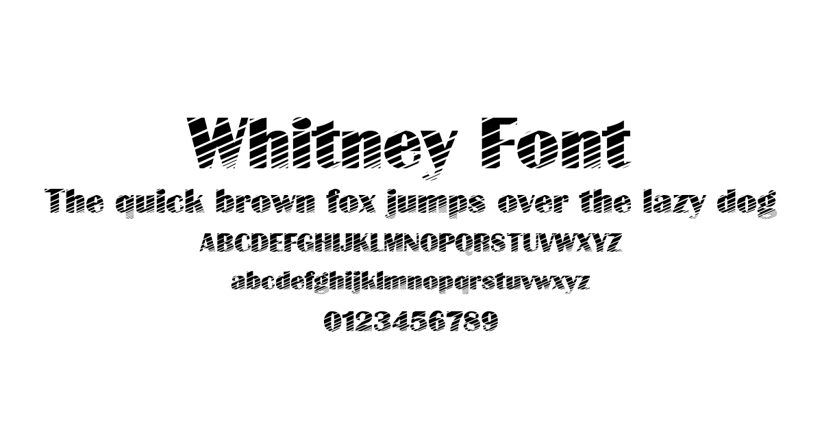 Whitney Font font preview