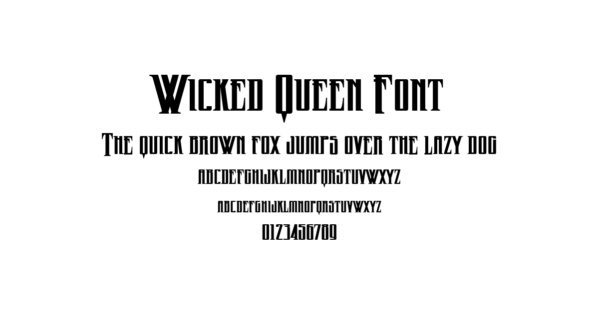 Wicked Queen Font preview