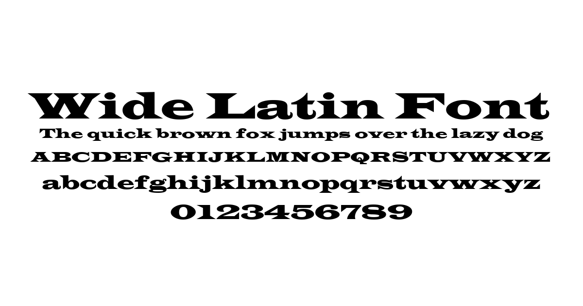 Wide Latin Font font preview