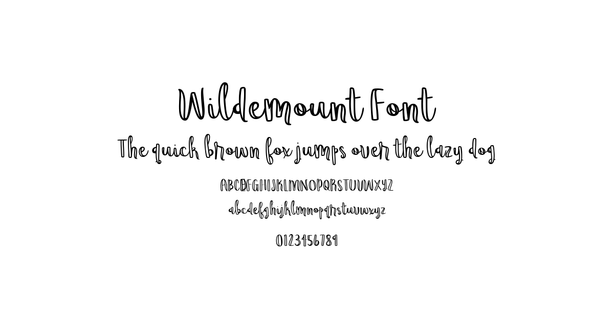 Wildemount Font font preview
