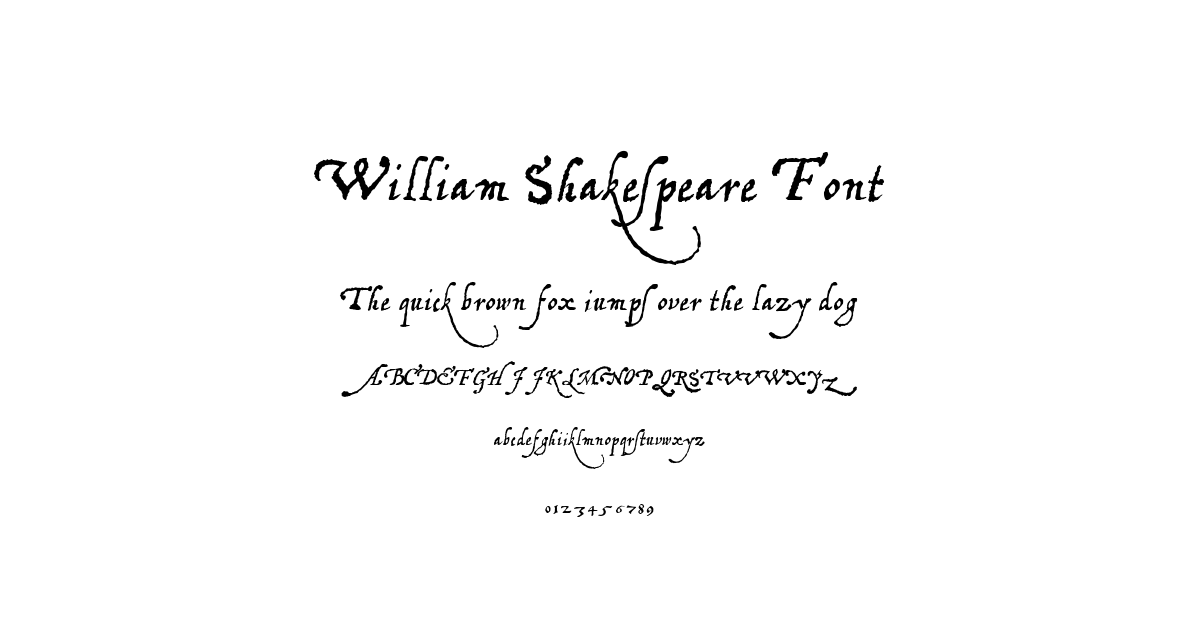 William Shakespeare Font preview