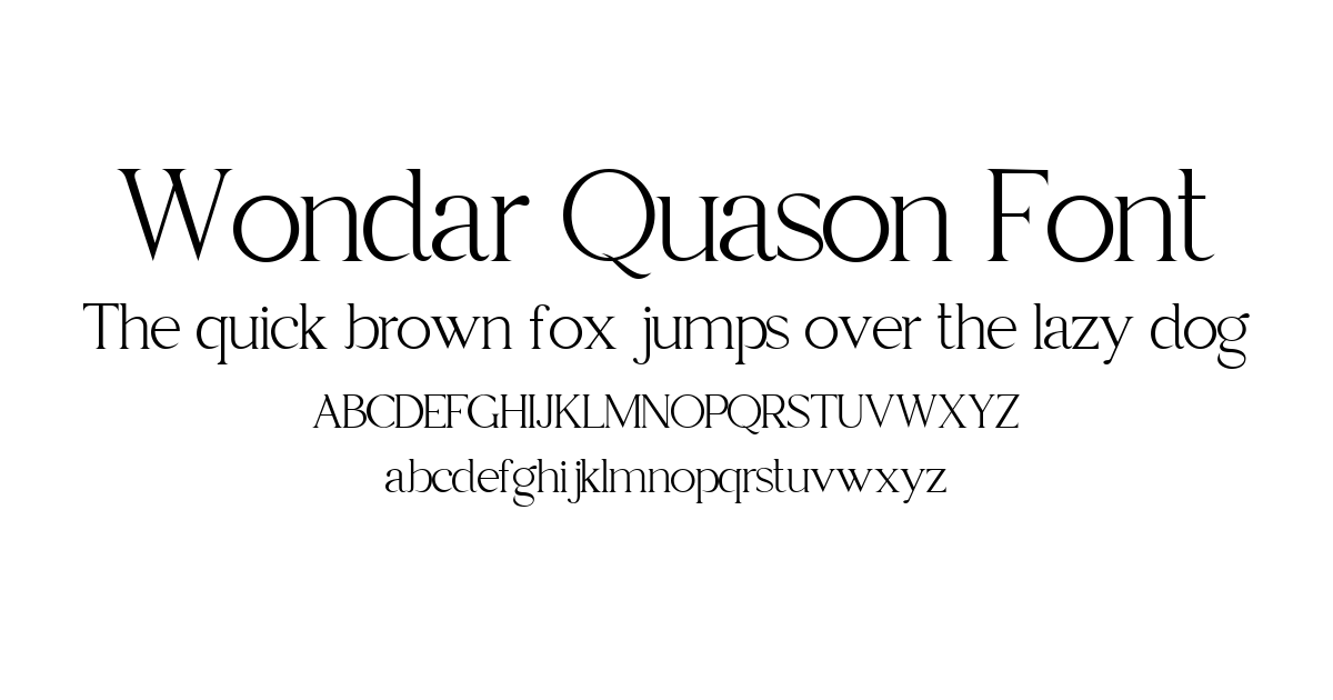 Wondar Quason Font font preview