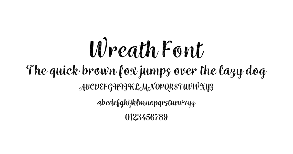 Wreath Font font preview