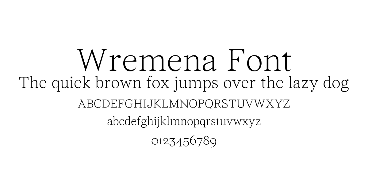 Wremena Font font preview