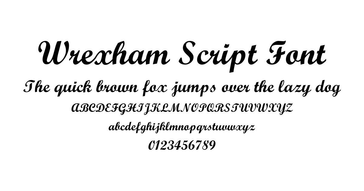 Wrexham Script Font font preview
