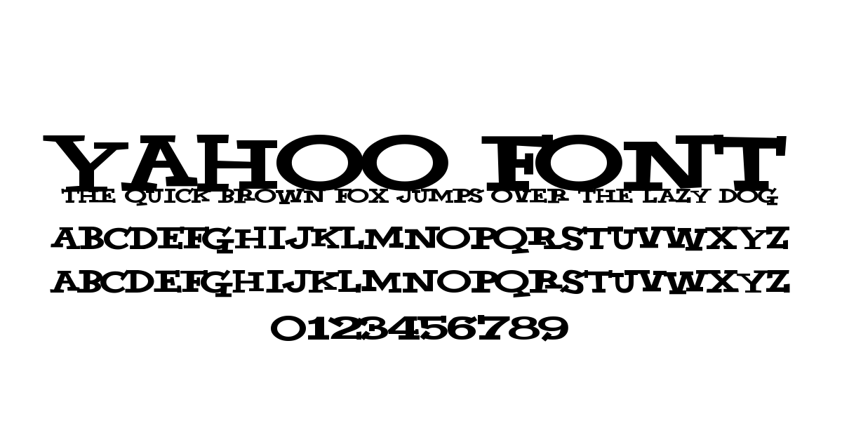 Yahoo Font font preview