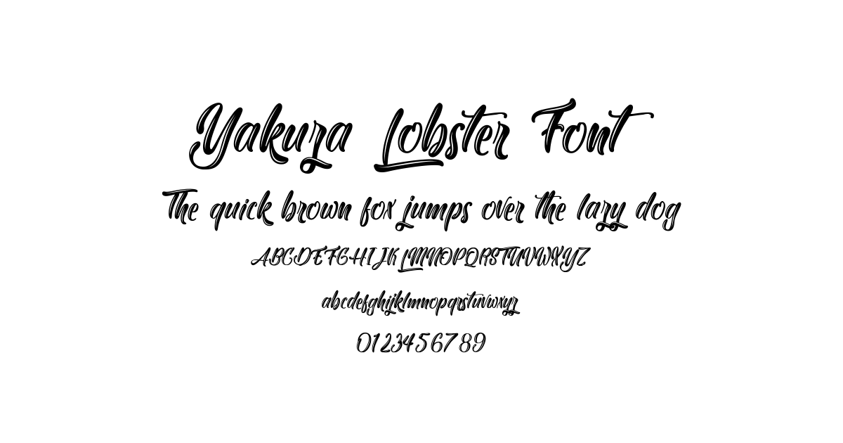 Yakuza Lobster Font font preview