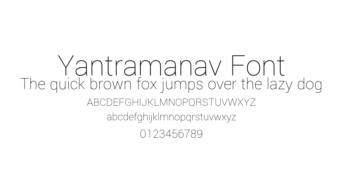 Yantramanav Font font preview