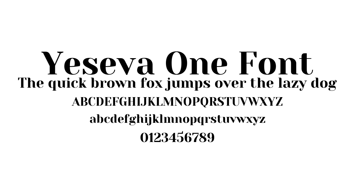 Yeseva One Font font preview