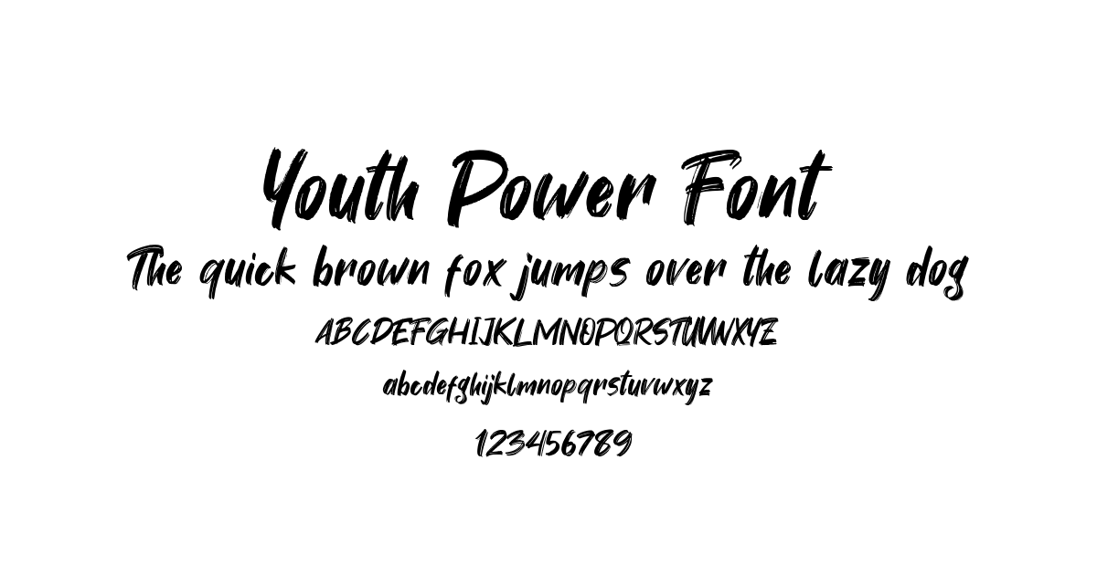 Youth Power Font font preview