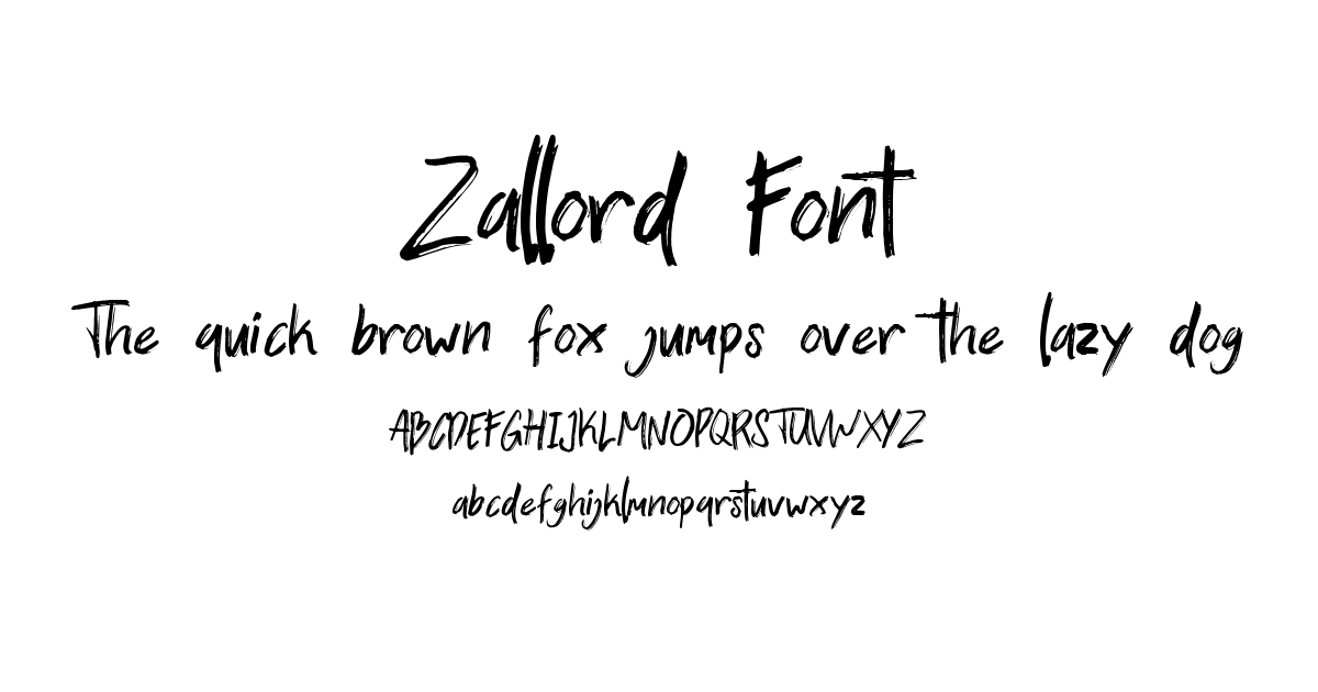 Zallord Font font preview