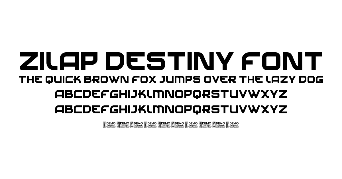 Zilap Destiny Font font preview